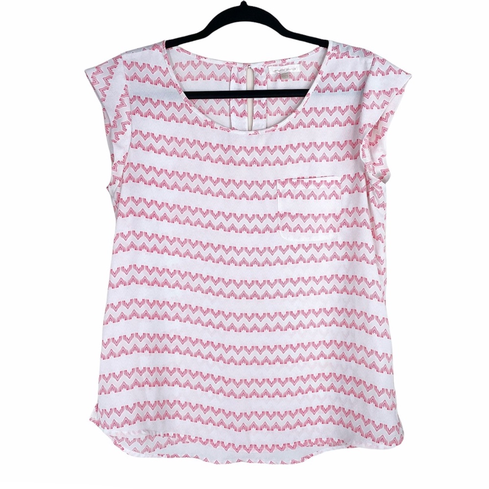 Under Skies Pink Print Blouse